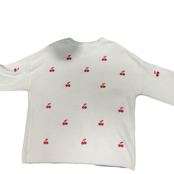 Cream Sweater with Cherry Embroidery - Picture 4 of 4